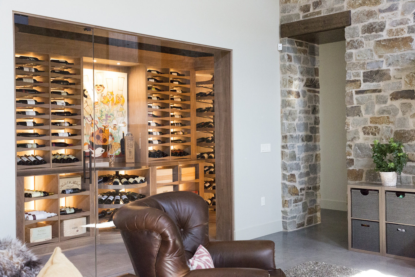 Wine Cellar in Family Entertainment Room