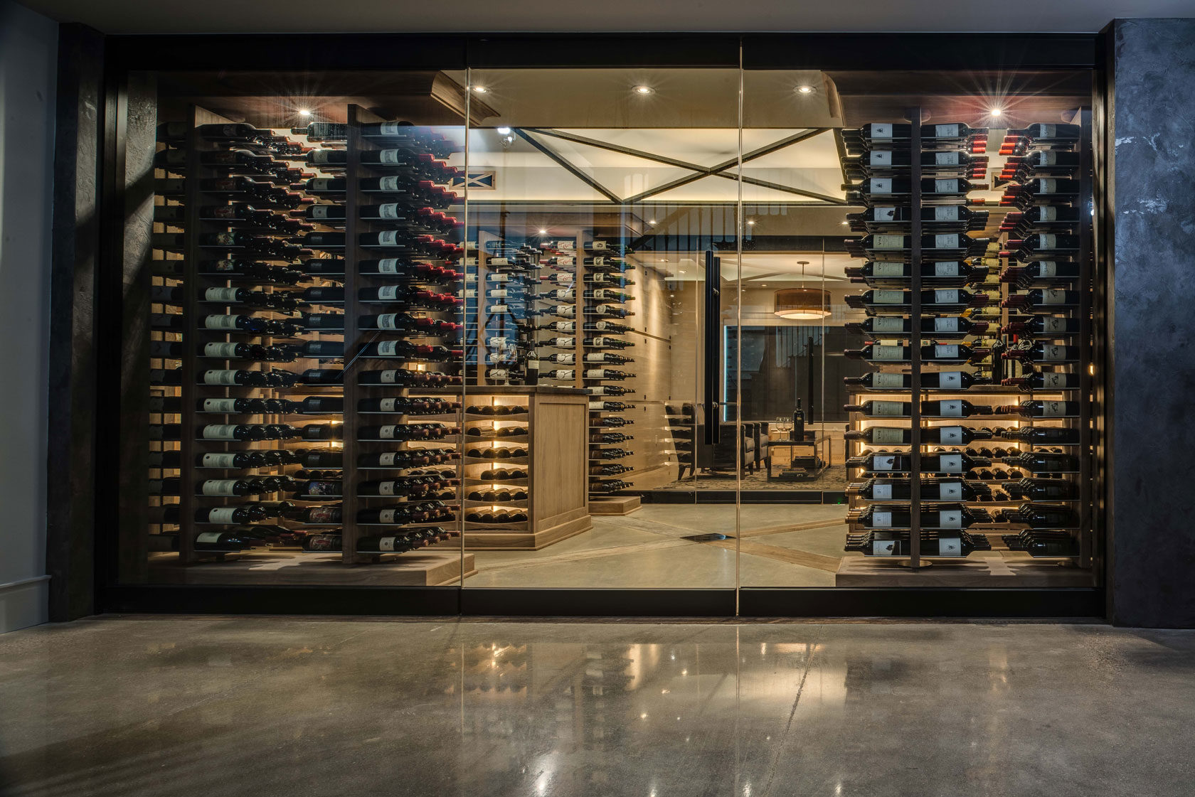 Glass Enclosed Wine Cellar