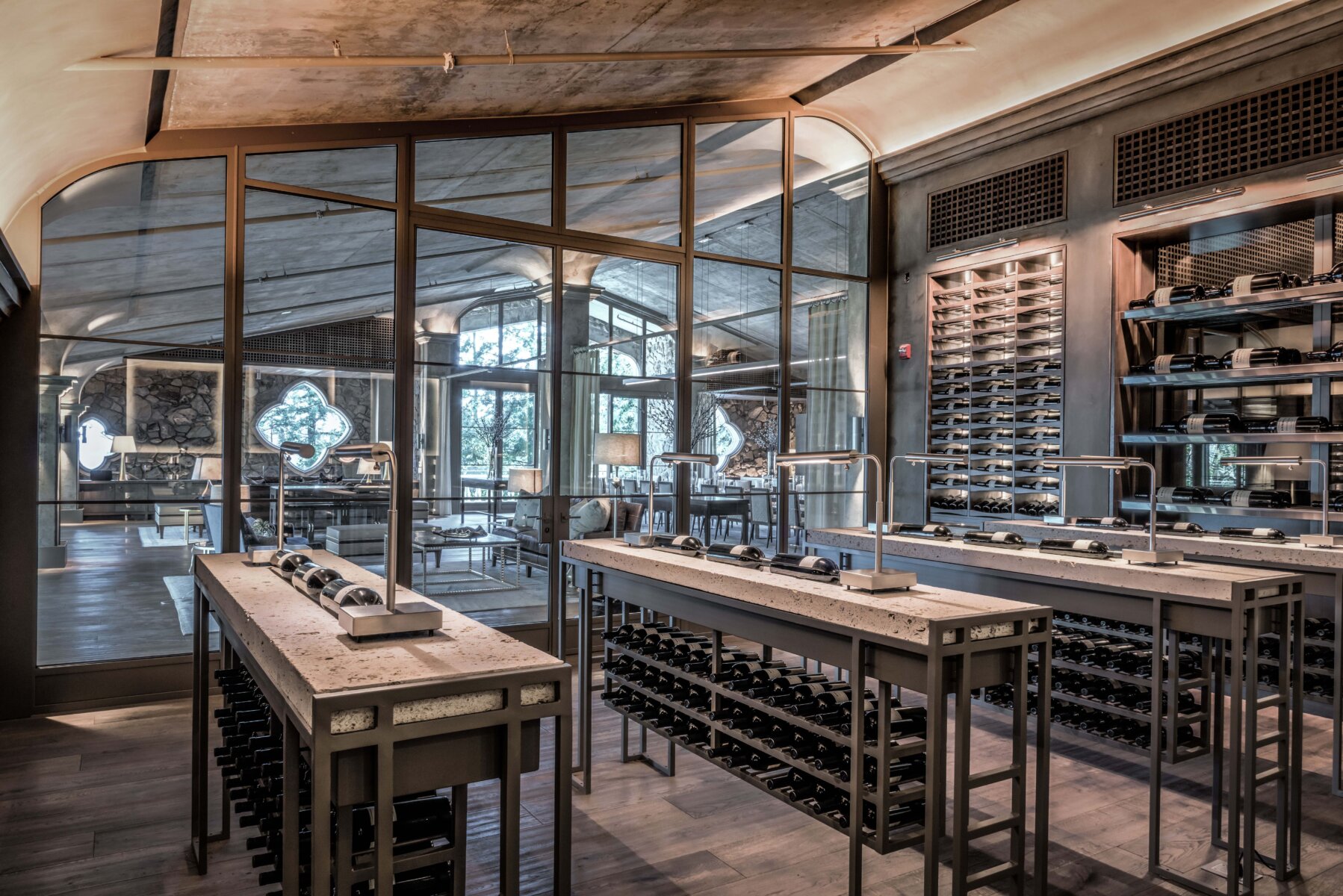 Gorgeous Interior of Lokoya Wine Cellar