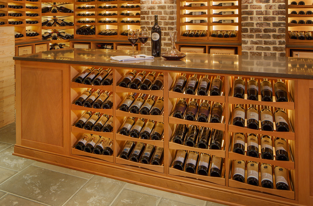 Memphis Wine Cellar Features a large island