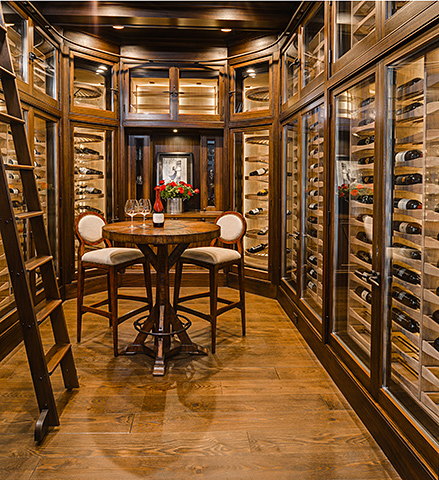 Stunning Wine Cellar and Tasting Room in Bay Harbor Michigan