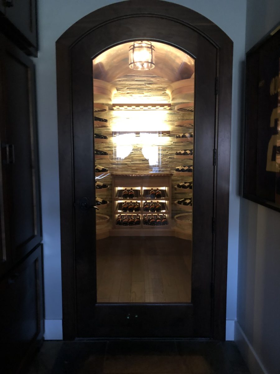 Custom Wine Cellar Entry Door by Revel