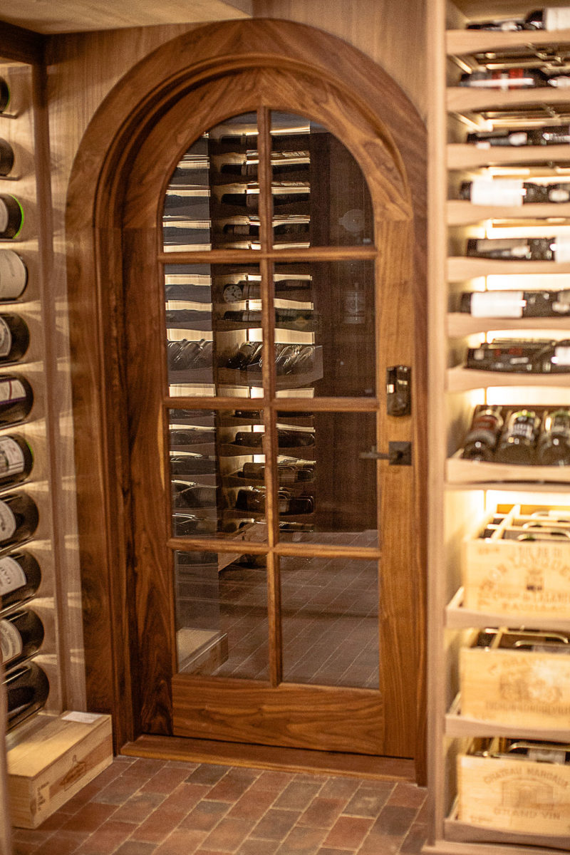 arch top wine cellar door