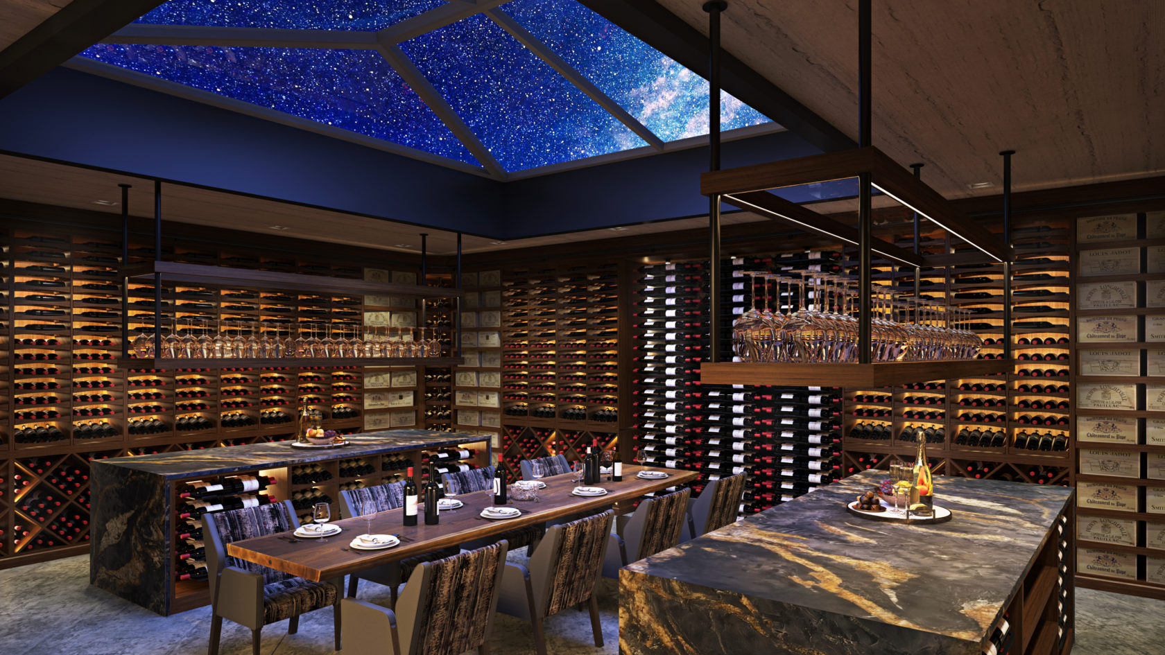 Wine Cellar and Tasting Room at Castle Pines