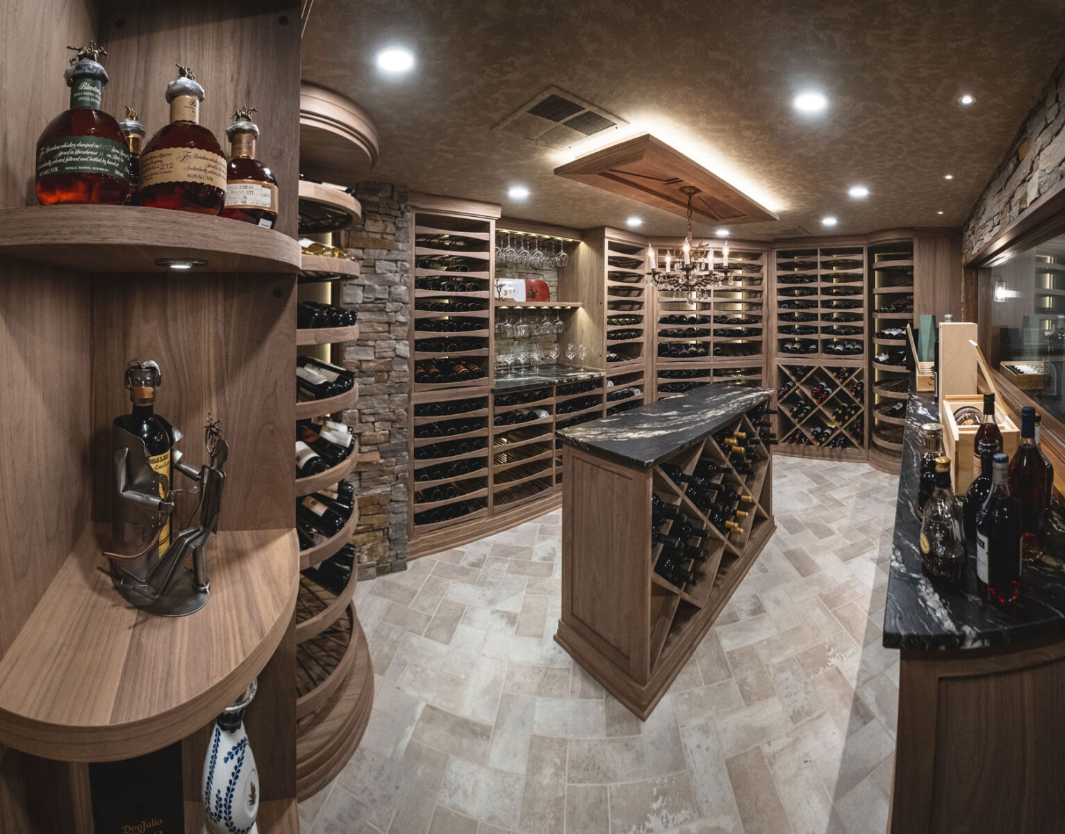 Mountain Style Elegant Wine Cellar