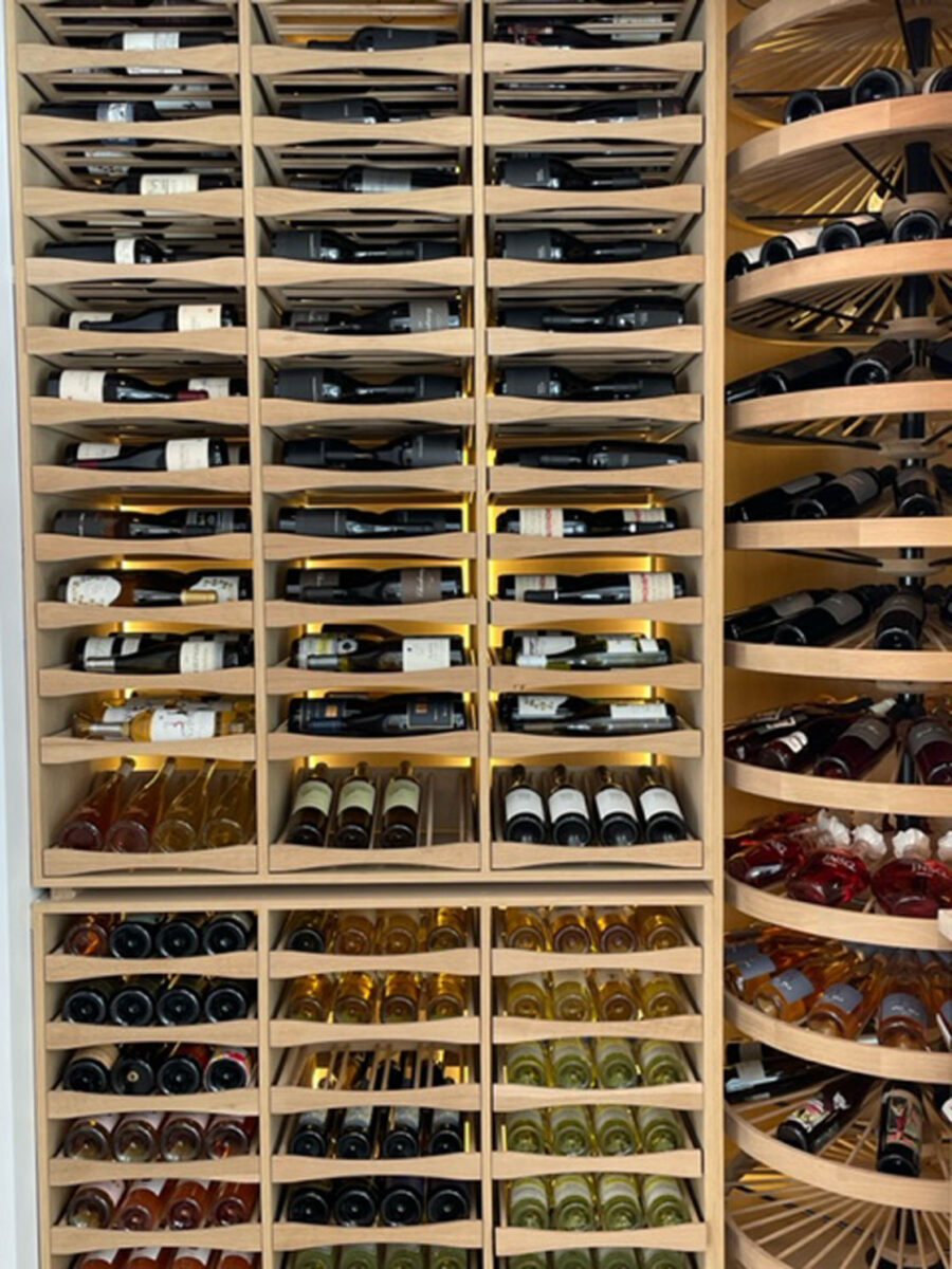 California White Oak Wine Cellar