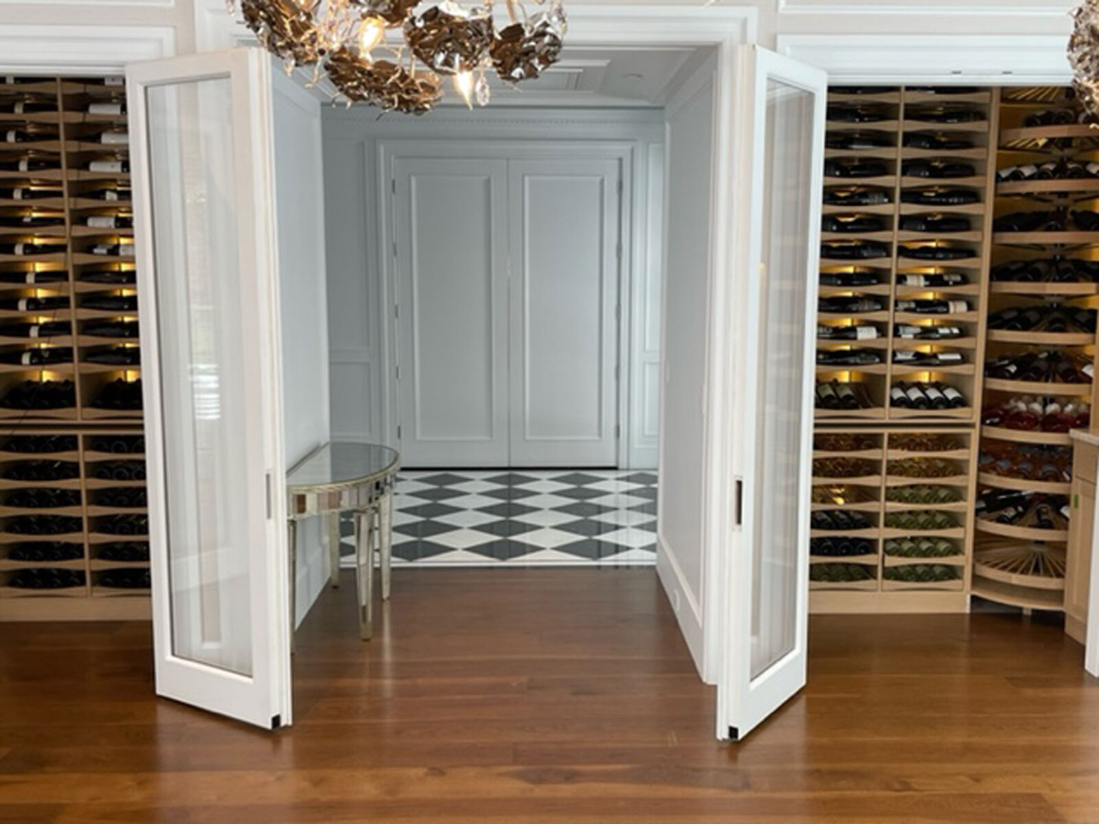 Marin County White Oak Wine Cellar